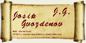 Josip Gvozdenov vizit kartica